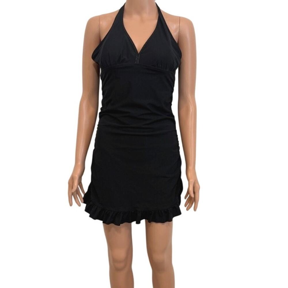 Assets by Spanx LG halter one piece swimsuit dress SW2 3655